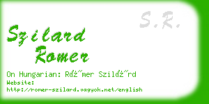 szilard romer business card